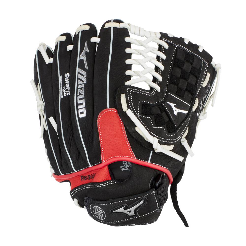 Mens Mizuno Prospect Paraflex Series 11.5" Baseball Gloves Black/Red Philippines (EDUCAQ237)